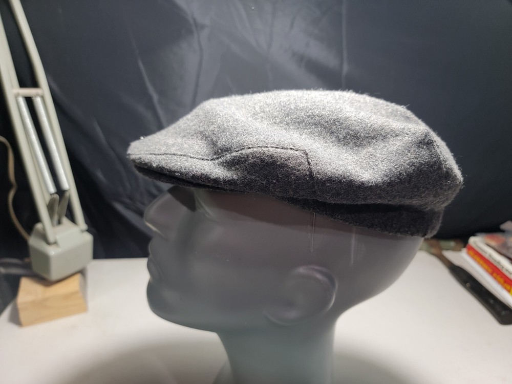 Vintage Gray Stetson Newsboy Cap Wool Medium Made in USA Union-image