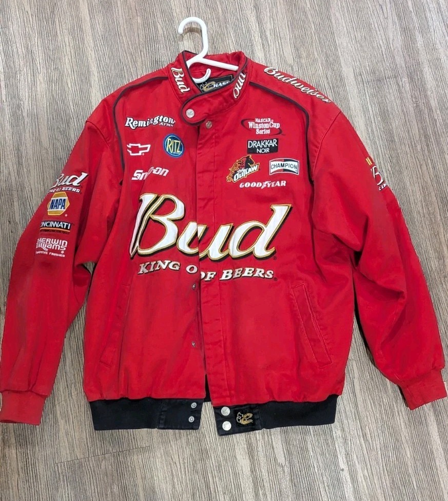 Dale Earnhardt Jr. Nascar Chase Twill Budweiser Men's Jacket Large