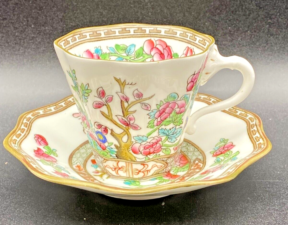 Demitasse Cup with Saucer by Coalport in Indian Tree Pattern Older England