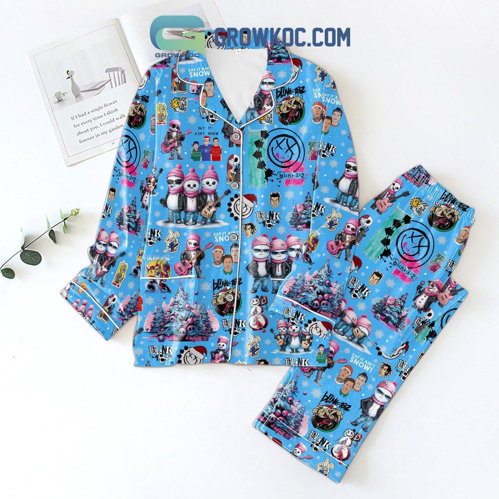 Blink 182 Holiday Snow Christmas Pajama Set for Fans