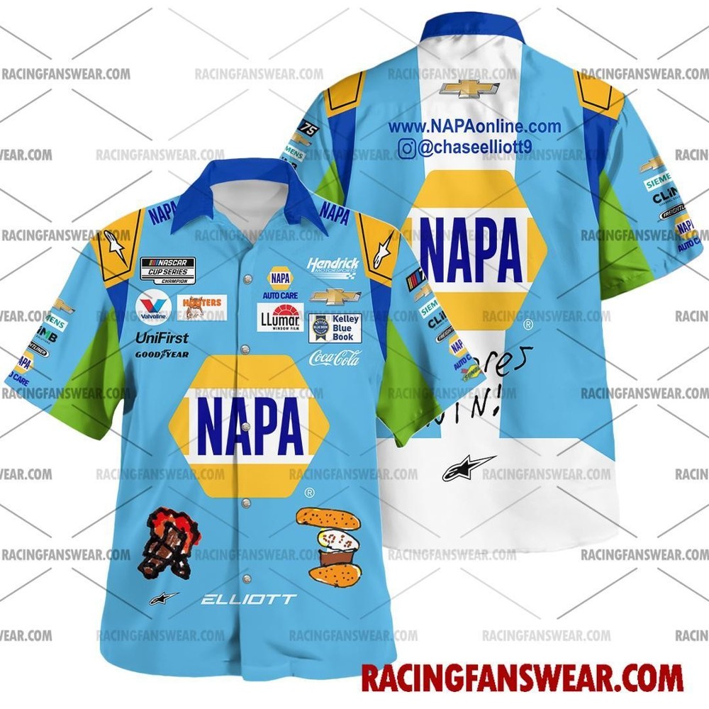 Chase Elliott NASCAR 2023 Hawaiian Polo Shirt for Racing Fans