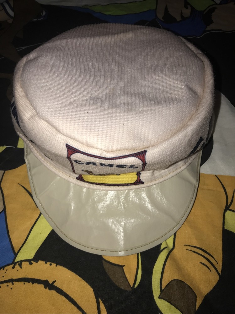 Vintage  Camel Cigarettes Tobacco Painters Hat Cap 1980-90s Wrap Around Logo