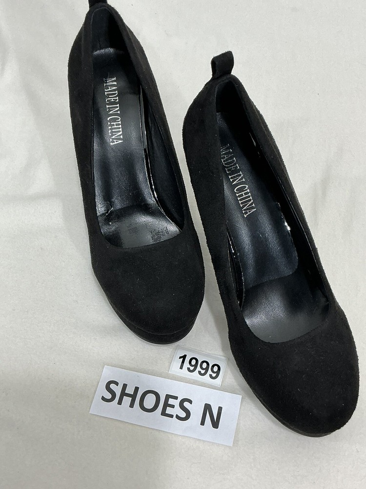 Womans Made In China Black Faux Suede Platform High Heel Eu 41 Us 8