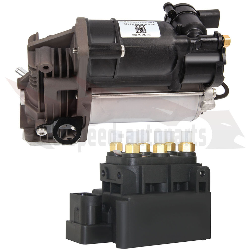 Air Suspension Compressor & Solenoid Valve For Mercedes-Benz GL-Class X164 W164