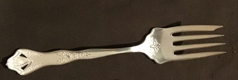 Ornate Vintage Silver Plate Serve Fork SSP 