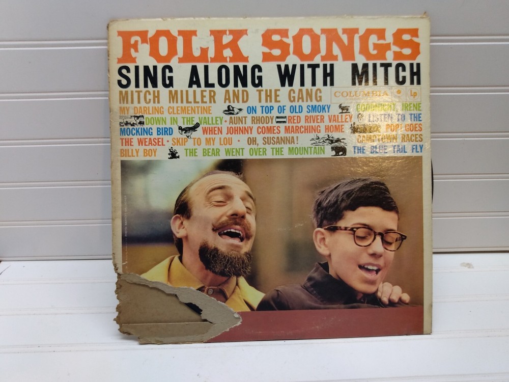 Miller Mitch Folk Songs Sing Along Album LP Vinyl Music