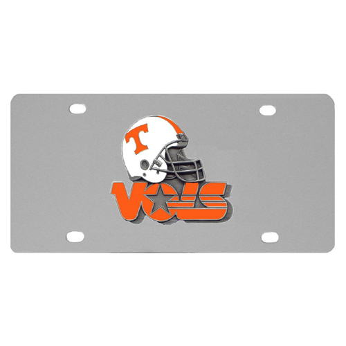 tennessee volunteers college football steel car tag license plate