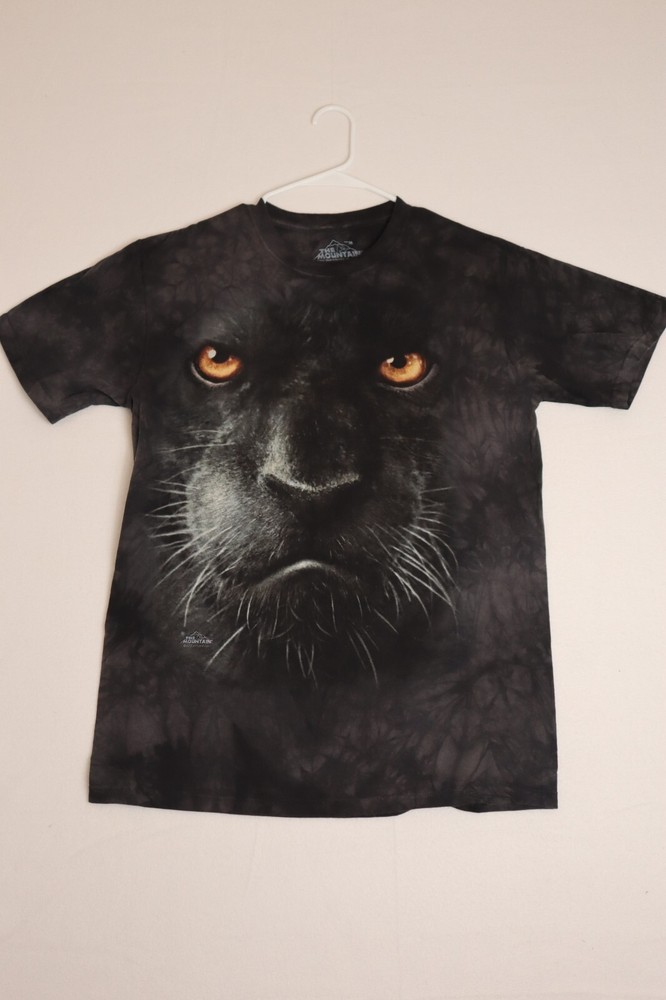 The Mountain Men's Medium Black Panther Face Tie Dye T Shirt