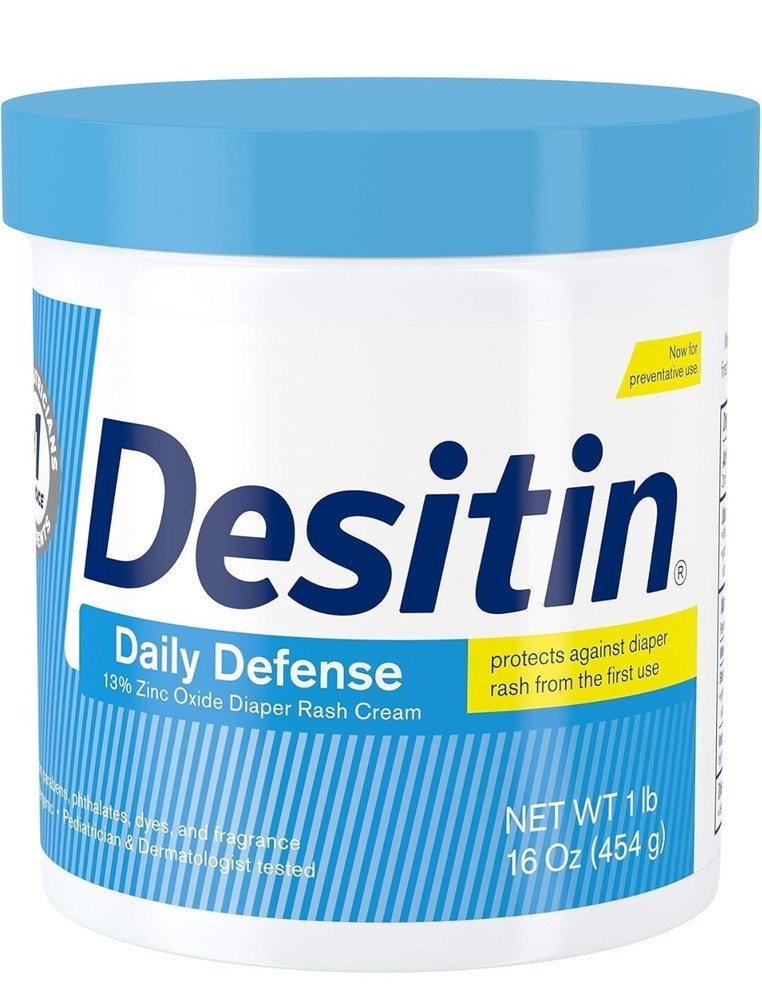 Desitin Daily Defense Baby Diaper Rash Cream, Butt Paste with 13% Zinc Oxide