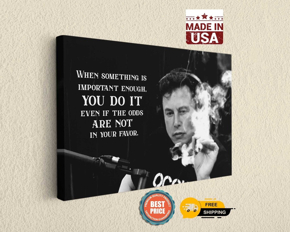 Motivational Art Print Elon Musk Quote Canvas Print Durable Wall Decor