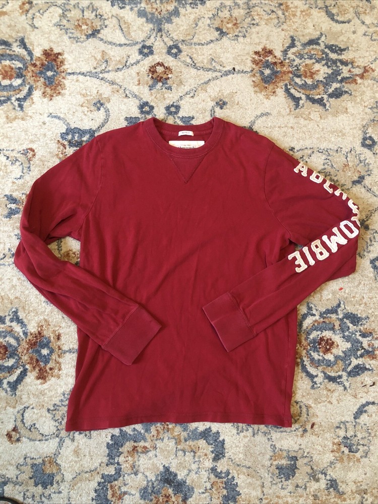 Abercrombie & Fitch Mens Long Sleeve T Shirt Size XXL Muscle Spellout Logo-image