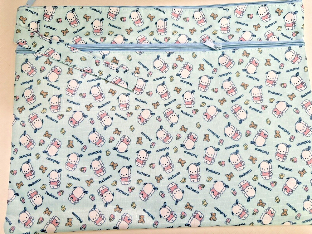 NWOT VINYL SANRIO POCHACCO DOCUMENT HOLDER WITH WRIST STRAP