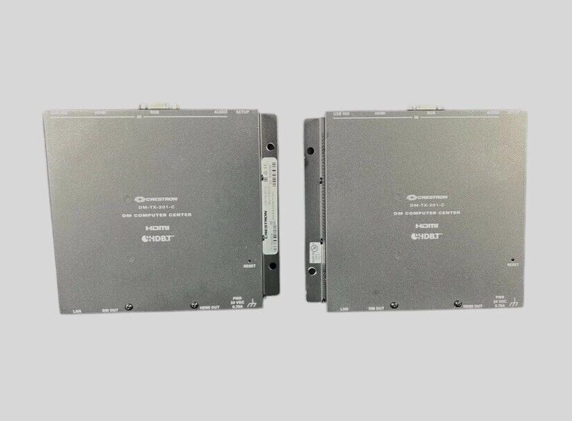 Lot Of 2 Crestron DM-TX-201-C DM Computer Center HDMI Media Transmitters