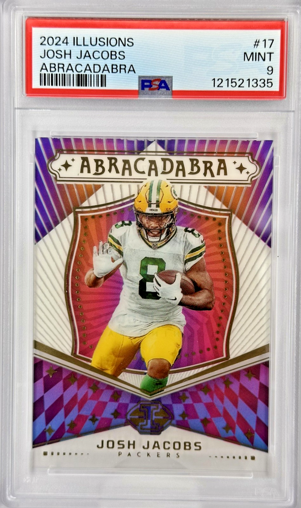 Josh Jacobs 2024 Illusions Abracadabra #17 PSA 9 Packers-image