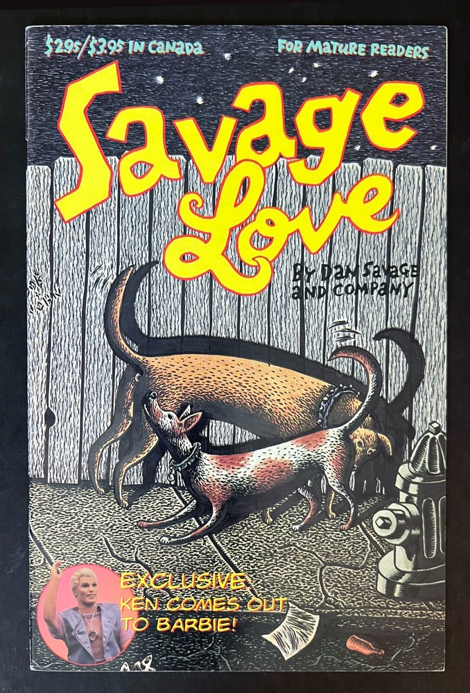 Savage Love #1 Indie Comic by Dan Savage Jay Stephens LGBTQ Mature Bear Bones 1994