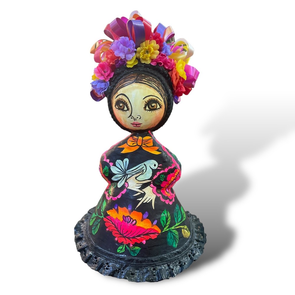 Rare Vintage Paper Mache Doll - Abelardo Ruiz - Mexican Folk Art - Signed - 9