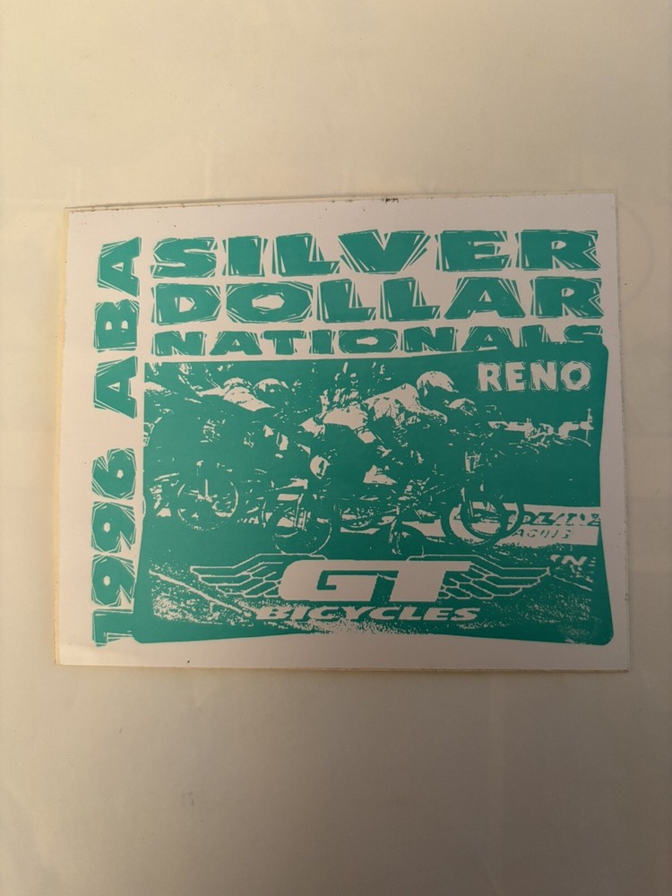 ABA Bmx National Sticker 1996 Silver Dollar Nationals - NOS - Deadstock 90s BMX-image