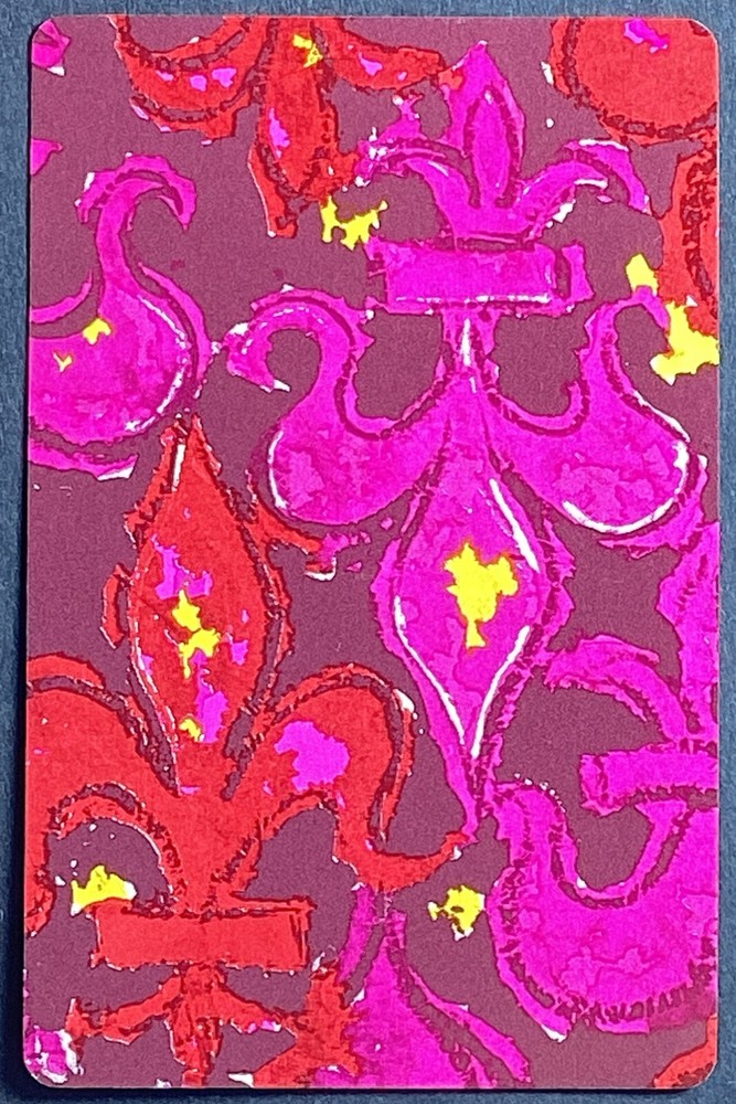 Fleur de Lis Design Pattern Vintage Single Swap Playing Card Ace Spades