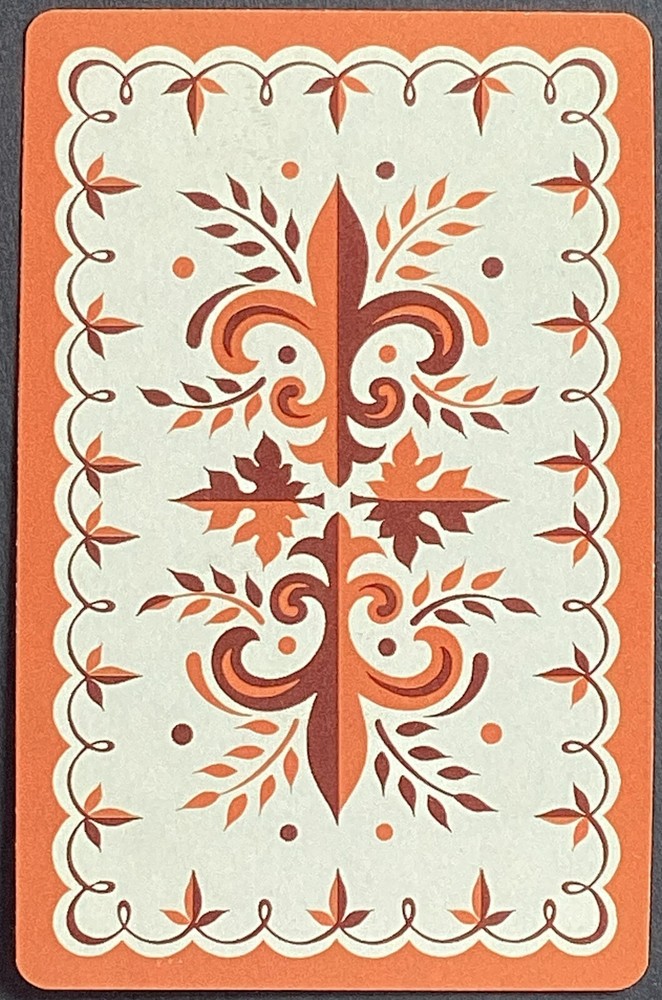 Pattern Design Fleur de Lis Vintage Single Swap Playing Card 4 Spades