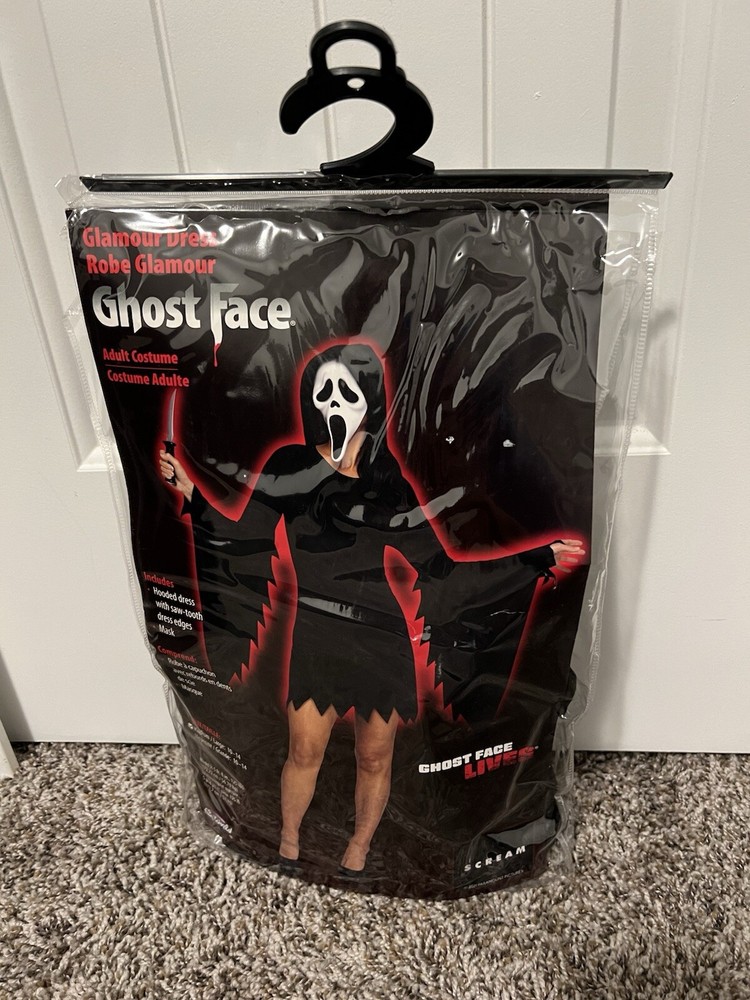 Adult's Ghost Face Glamour Costume.Medium,Large.NWT.Fast Shipping