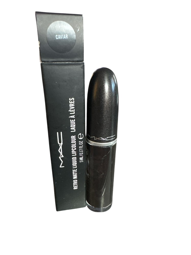 NEW MAC RETRO MATTE LIQUID LIP COLOUR - Caviar - FULL SIZE - NEW IN BOX