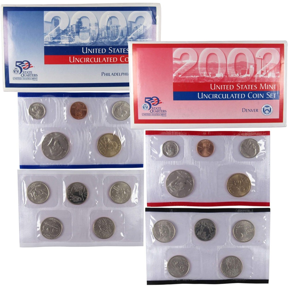 2002 Uncirculated Coin Set U.S Mint Government Packaging OGP COA