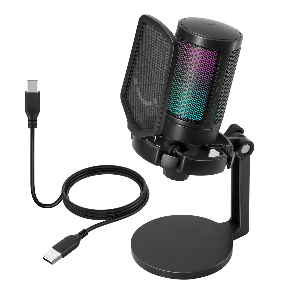Gaming RGB USB Condenser Microphone, PC/PS5/Streaming/Podcast/Video-FIFINE A6NEO