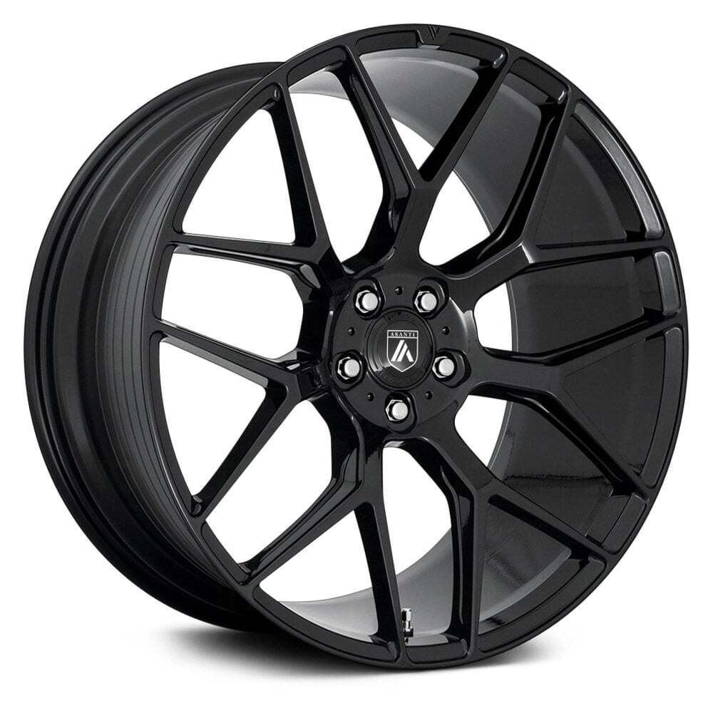 Asanti ABL-27 DYNASTY 22x10.5 Black Wheels Set of 4 5x120.65 35 Offset 74.1 Hub-image