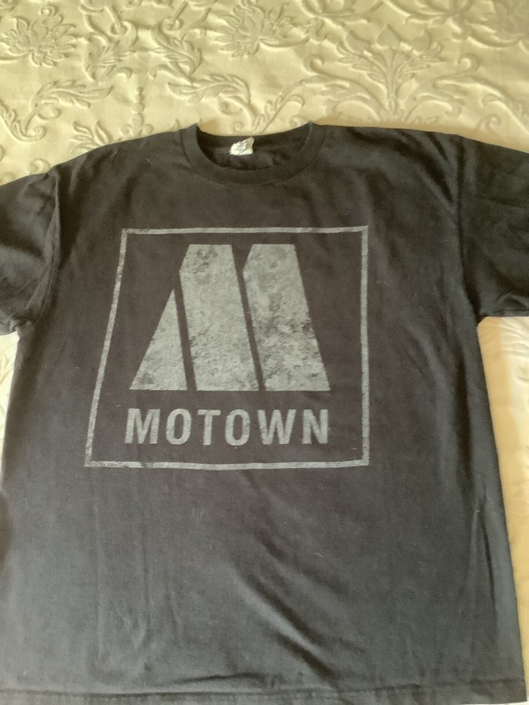 MOTOWN Detroit Music Logo Large Black T-Shirt