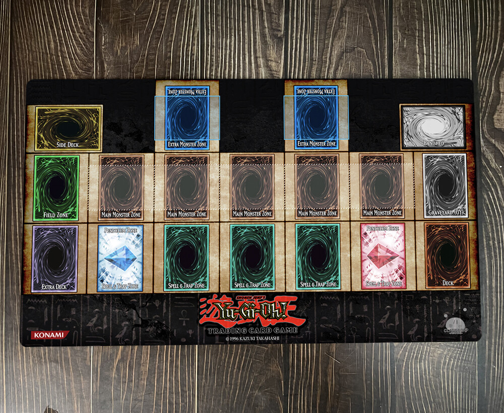 YuGiOh Duel Playmat Master Rule 4 Link Zones TCG CCG Pad Trading Card Game Mat