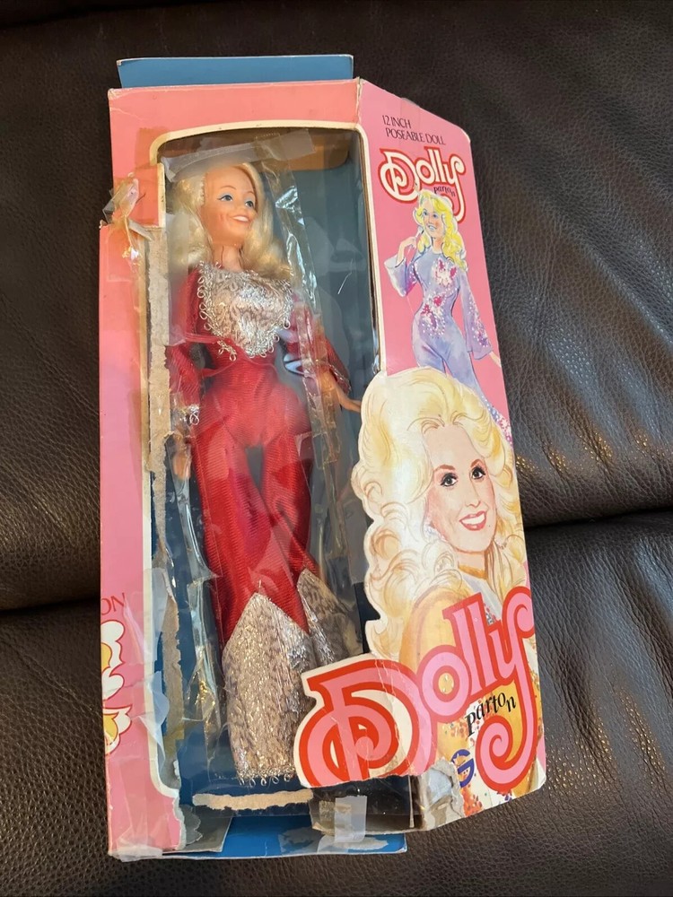 Vintage 1978 Goldberger DOLLY PARTON 12” Poseable Doll Figure - (Box Damaged )