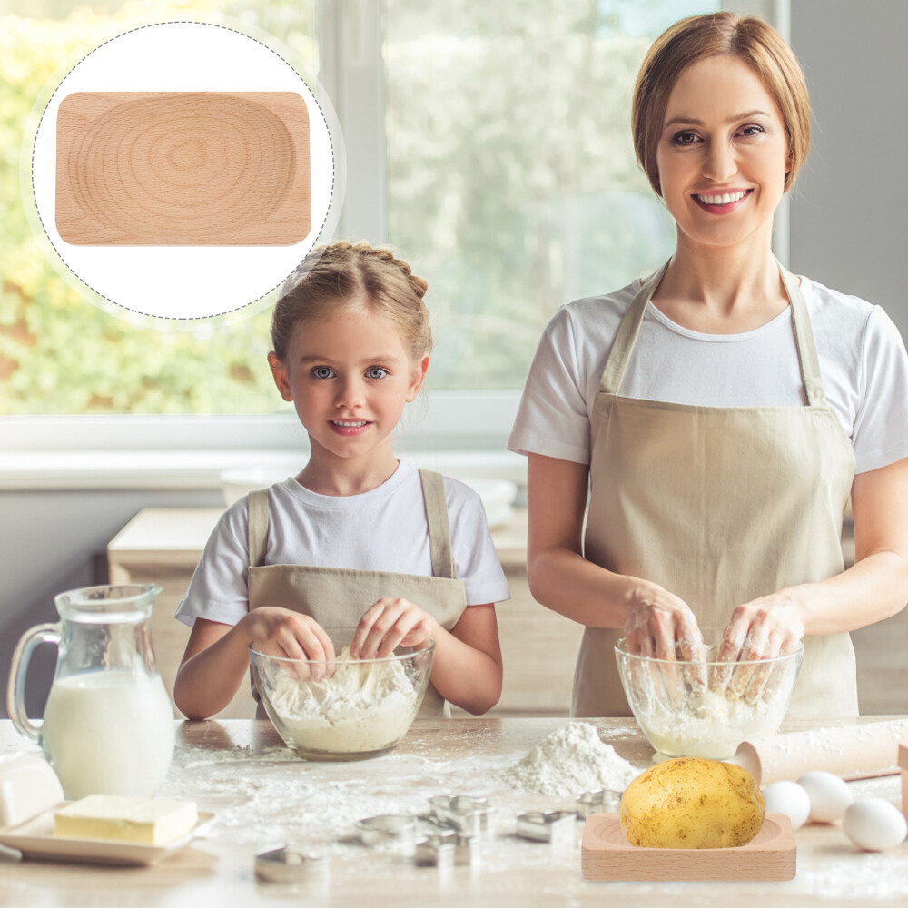 Potato Wood Board Fruit Bread Plate Wooden Bread Platter Kitchen Chopping Block