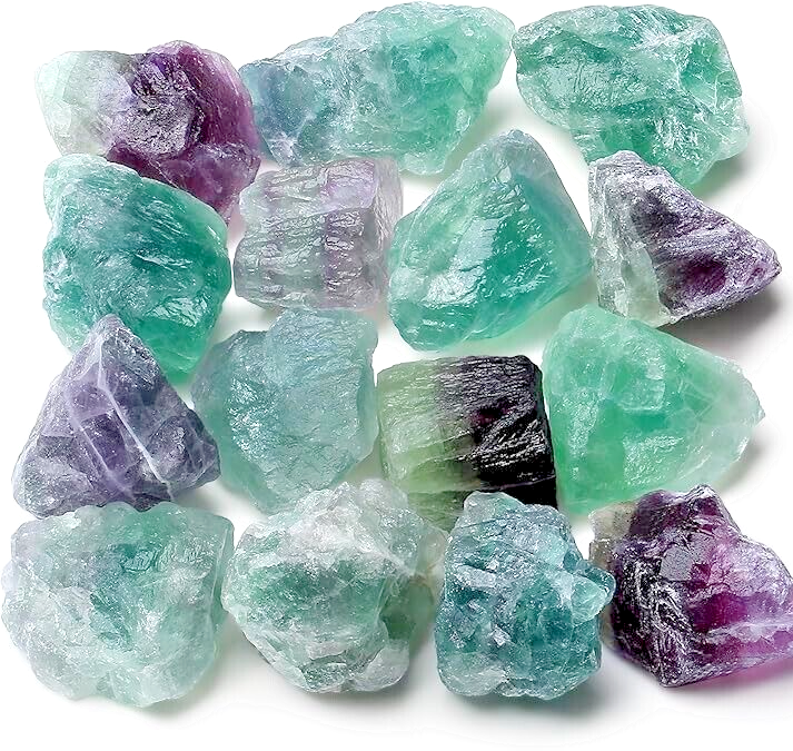 AAA+ Grade Rainbow Fluorite Crystal Flash Stones for Energy Healing-image