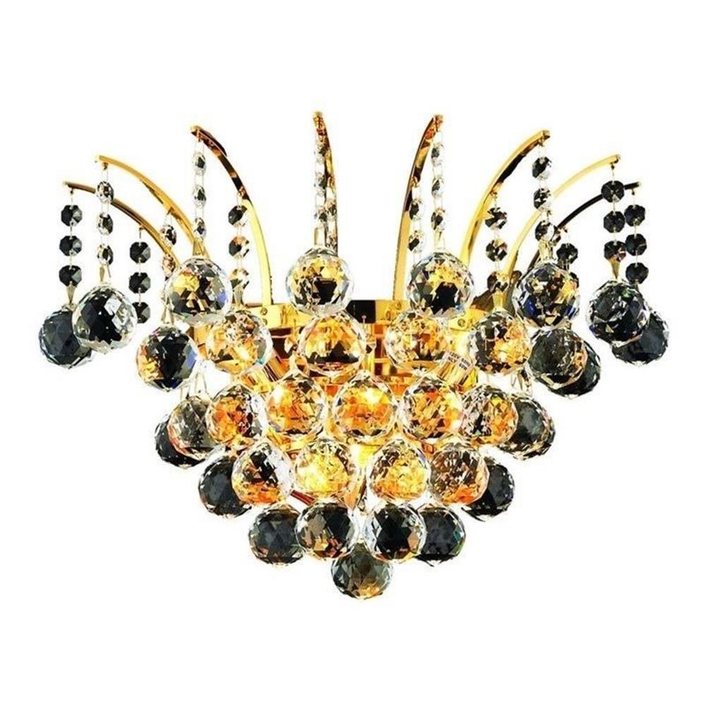 Elegant Victoria 3-Light Crystal Wall Sconce in Clear Finish