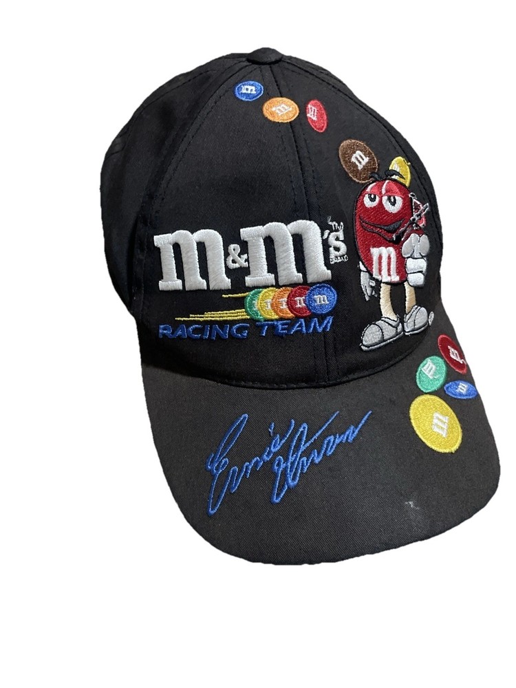 Vintage 1998 Ernie Irvan #36 M&M Racing Team Black Snapback NASCAR Hat