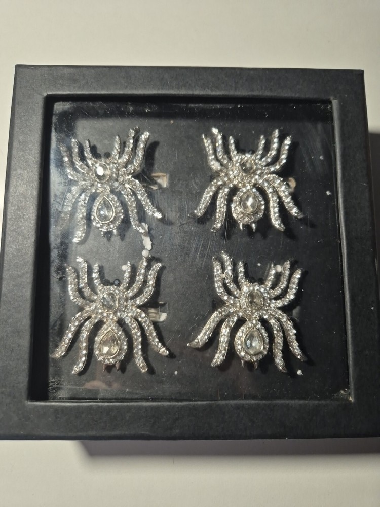 Spider Napkin Rings 4 Piece Set