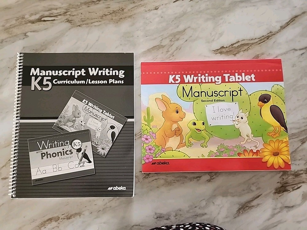 Abeka K5 Manuscript Writing Lesson Plans & Student Tablet Essentials-image