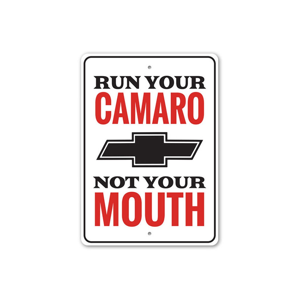 Funny Camaro Garage Metal Sign Chevrolet Chevy Car Man Cave Classic Wall Art