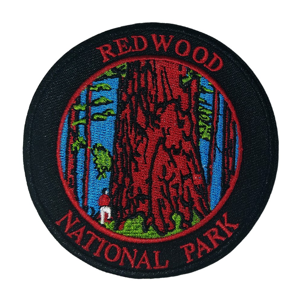 Redwood National Park Patch Embroidered Iron-On Applique Travel Souvenir Nature