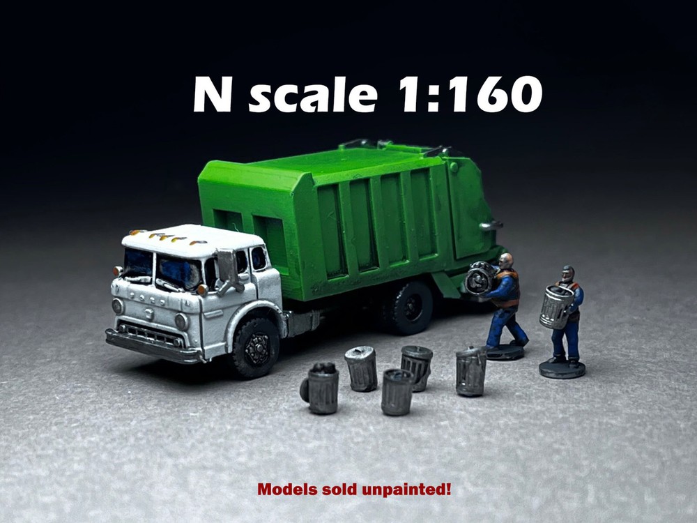 N Scale (1:160) 1957-1990 Ford C600 COE, Garbage Truck - UNPAINTED, NOT A  TOY!