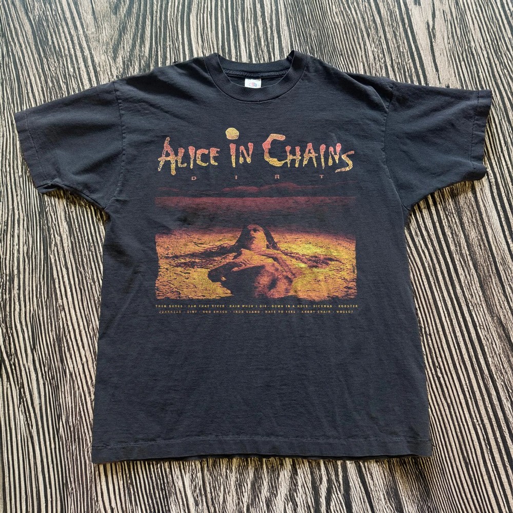 Alice in Chains Dirt 1992 Vintage Heavy Metal Unisex Black T-Shirt S-5XL