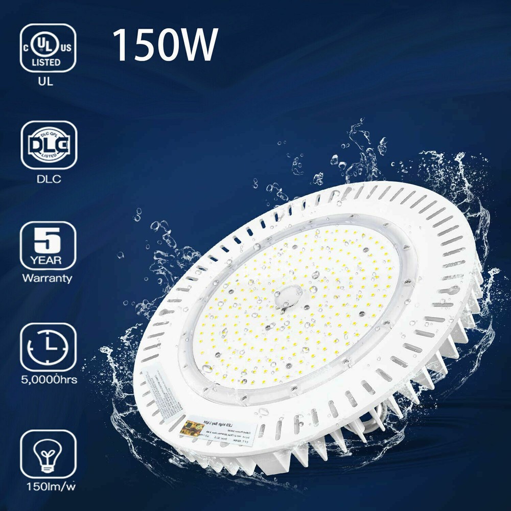 150W LED High Bay Light Fixture IP65 For Factory Warehouse Workshop Garage Store