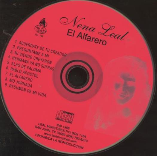 Nena Leal: El Alfarero MUSIC AUDIO CD latin folk gospel pop 1996 Leal Ministries