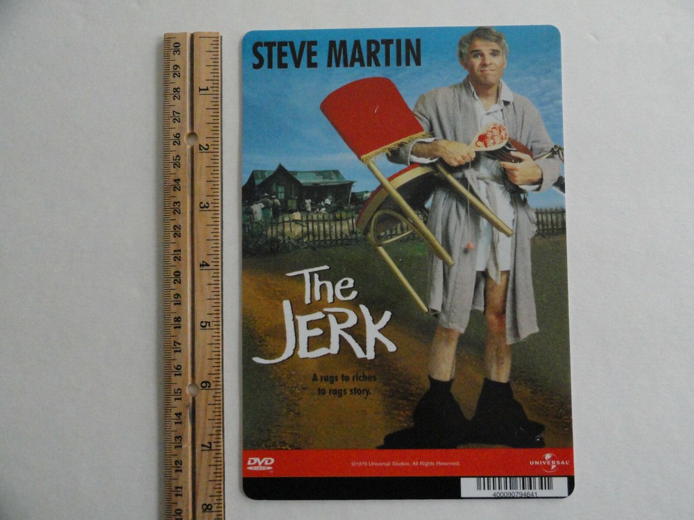 THE JERK BLOCKBUSTER VIDEO SHELF DISPLAY BACKER CARD 5.5