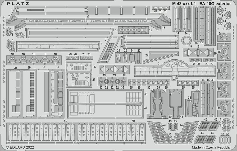 1/48 EA-18G Growler Etching Parts Exterior Detail Model Parts M48-13