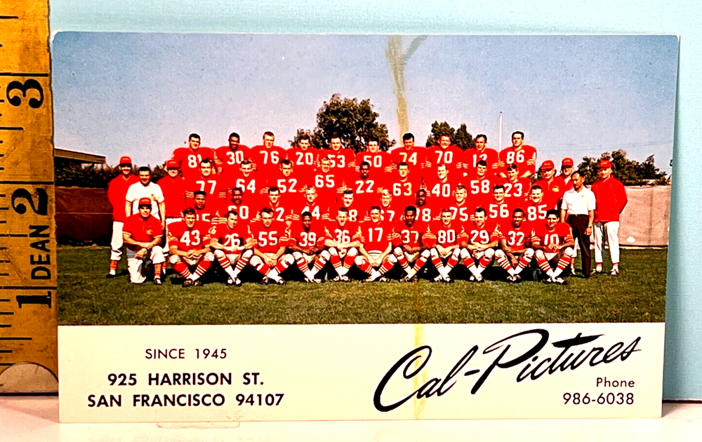 1966 San Francisco 49ers Team Photo & Schedule by Cal-Pictures