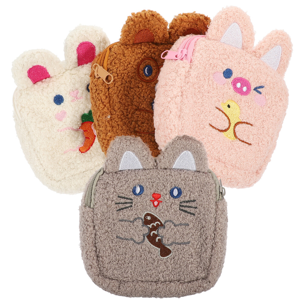 4 Piezas Bolsa de Almacenamiento Monedero Llavero Tía Toalla Bolsa Maquillaje Niña