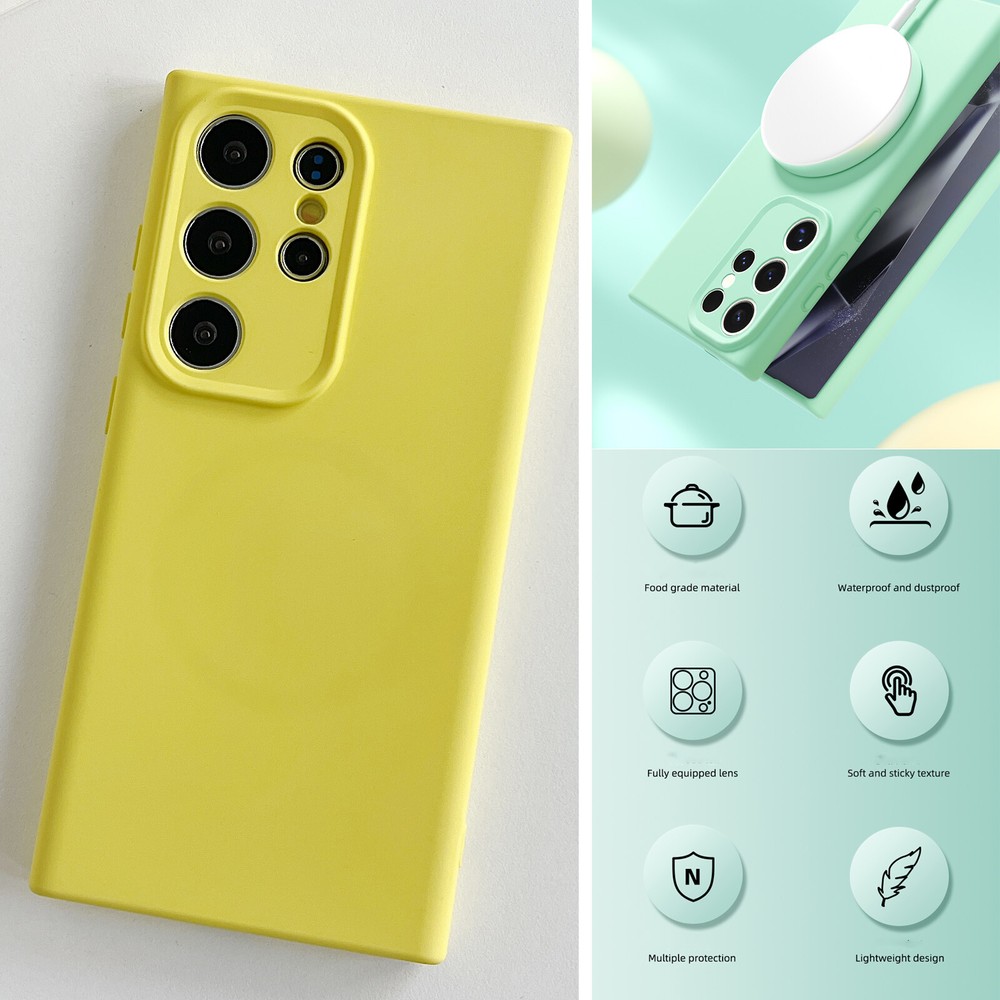 Soft TPU Case For Samsung Galaxy S25 Ultra S24+ S23 Mag Safe Cover Lens All-in