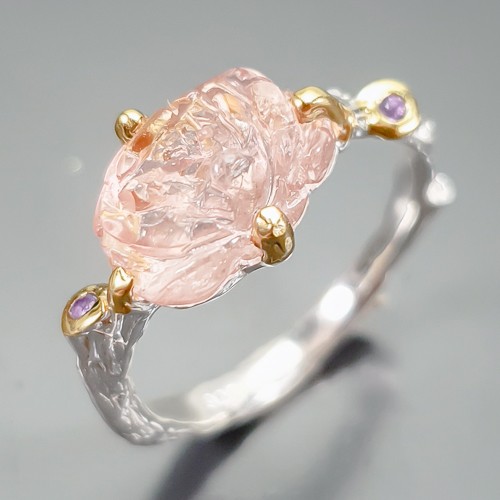 Natural Tourmaline Ring in 925 Sterling Silver Size 7 AAA Carving R414801-image