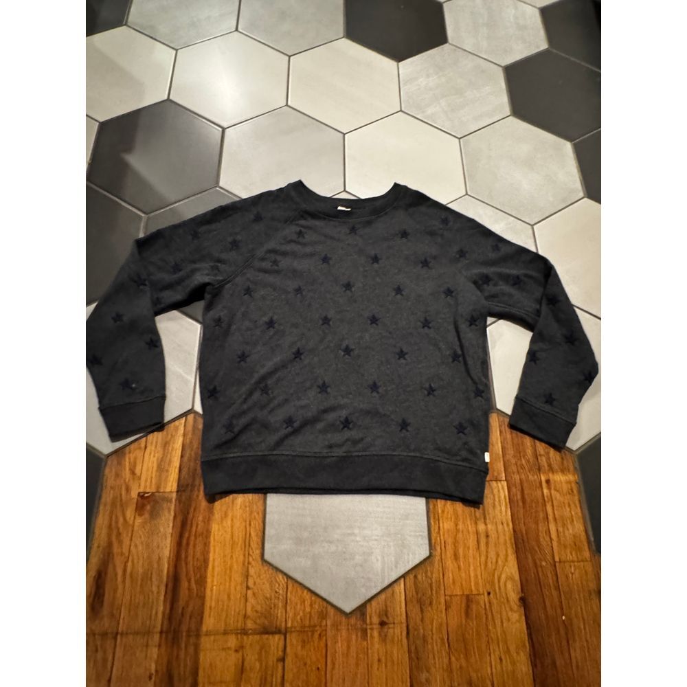 Levi's crewneck star embroidered print sweatshirt pullover crop sz Large VEUC